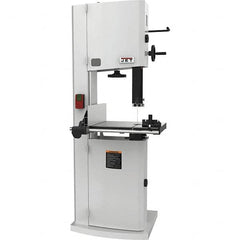 Jet - 14-1/8" Throat Capacity, Step Pulley Vertical Bandsaw - 3,100 SFPM, 3 hp, Single Phase - Makers Industrial Supply