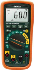 Extech - EX350, CAT III, 600 VAC/VDC, Digital True RMS Multimeter - 40 mOhm, Measures Voltage, Capacitance, Current, Frequency, Resistance - Makers Industrial Supply