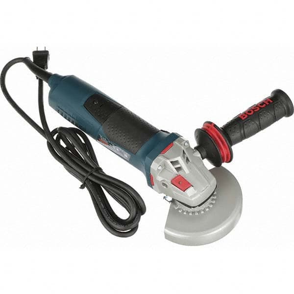 Bosch - 5" Wheel Diam, 11,500 RPM, Corded Angle & Disc Grinder - 5/8-11 Spindle, 120 Volts, 13 Amps - Makers Industrial Supply