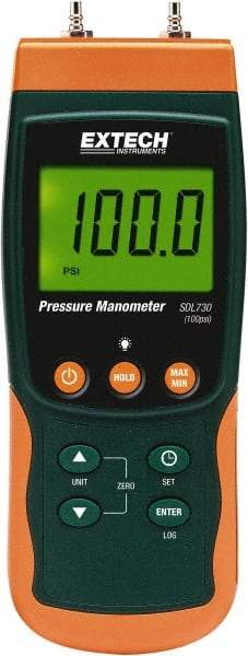 Extech - Differential Pressure Gauges & Switches Type: Differential Pressure Manometer Maximum Pressure (psi): 101.50 - Makers Industrial Supply