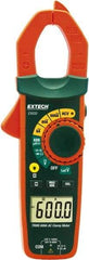 Extech - EX650, CAT III, Digital True RMS Auto Ranging Clamp Meter with 1.18" Clamp On Jaws - 750 VAC, 1000 VDC, 600 AC Amps, Measures Voltage, Capacitance, Continuity, Current, Resistance - Makers Industrial Supply