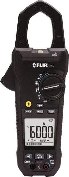 FLIR - CM82, CAT III, Digital True RMS Clamp Meter with 1.45" Clamp On Jaws - 1000 VAC/VDC, 600 AC/DC Amps, Measures Voltage, Capacitance, Current, Frequency, Resistance - Makers Industrial Supply