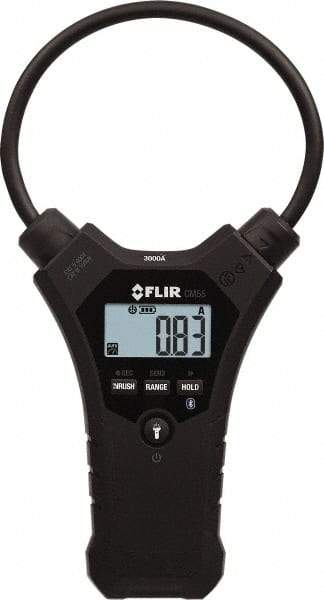 FLIR - CM55, CAT IV, Digital True RMS Wireless Clamp Meter with 10" Flex Jaws - 3000 AC Amps, Measures Current - Makers Industrial Supply