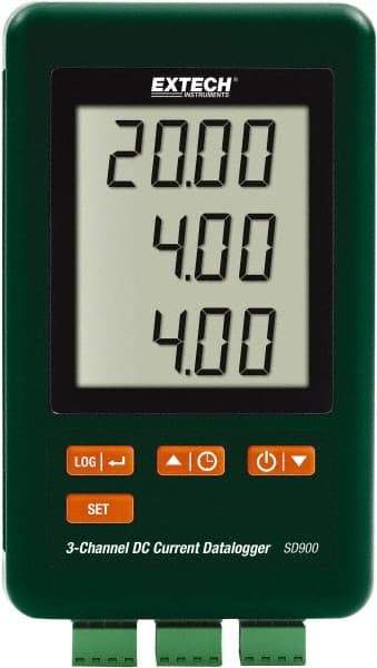 Extech - 1 Phase, 0.01 to 20mA Amp Capability, LCD Display Power Meter - ±0.5% + 0.02mA Current Accuracy, - Makers Industrial Supply