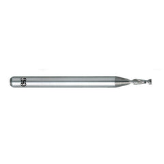 ‎0.035″ Dia. × 1/8″ Shank × 0.109″ DOC × 1-1/2″ OAL, Carbide, Bright, 2 Flute, Square, Solid End Mill - Makers Industrial Supply