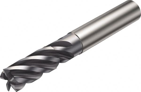 Sandvik Coromant - 12mm, 5 Flute, Single End, Solid Carbide, Corner Chamfer End Mill - 83mm OAL, Right Hand Flute, 26mm LOC, Right Hand Cut - Makers Industrial Supply