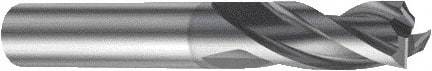 Sandvik Coromant - 2.5mm, 3 Flute, Solid Carbide, Corner Radius End Mill - 57mm OAL, 30° Helix, Right Hand Flute, 7.5mm LOC, Right Hand Cut - Makers Industrial Supply