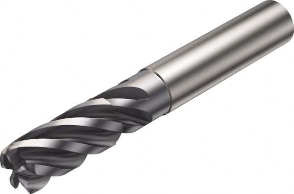 Sandvik Coromant - 12mm, 5 Flute, Solid Carbide, 2mm Corner Chamfer End Mill - 83mm OAL, 38° Helix, Right Hand Flute, 26mm LOC, Right Hand Cut - Makers Industrial Supply