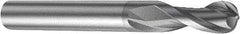 Sandvik Coromant - 1/2" Diam, 1" LOC, Solid Carbide Ball End Mill - Single End, 4" OAL, 1/2" Shank Diam, Ball Flute - Makers Industrial Supply