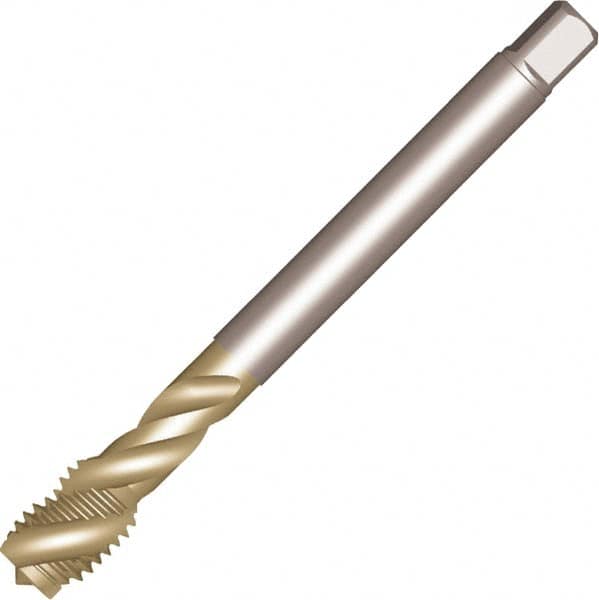 Sandvik Coromant - MF24x2 MF 4 Flute 6H Spiral Flute Tap - High Speed Steel, Uncoated, 140mm OAL, Right Hand Thread, Series CoroTap 300 - Exact Industrial Supply