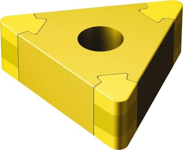 Sandvik Coromant - TNGA333 Grade 7525 CBN Turning Insert - 60° Triangle, 3/8" Inscr Circle, 3/16" Thick, 3/64" Corner Radius - Makers Industrial Supply