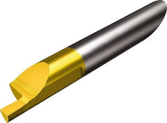 Sandvik Coromant - 2.95mm Groove Width, 0.2mm Min Hole Diam, 6mm Max Hole Depth, Grooving Tool - 18mm Projection, 42.5mm OAL, Solid Carbide, TiAlN+TiN Finish - Exact Industrial Supply