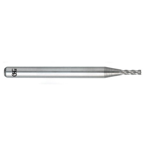 ‎0.04″ Dia. × 1/8″ Shank × 1/8″ DOC × 1-1/2″ OAL, Carbide, Bright, 4 Flute, Square, Solid End Mill - Makers Industrial Supply