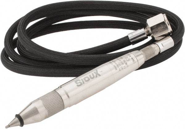 Sioux Tools - 13,000 BPM, 90 psi, 1/4 NPT Inlet, Air Engraving Pen - Includes 59" Hose - Makers Industrial Supply