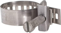 IDEAL TRIDON - SAE Size 12, 11/16 to 1-1/4" Diam, Stainless Steel Double Lock Hose Worm Drive Clamp - Material Grade 301 - Makers Industrial Supply