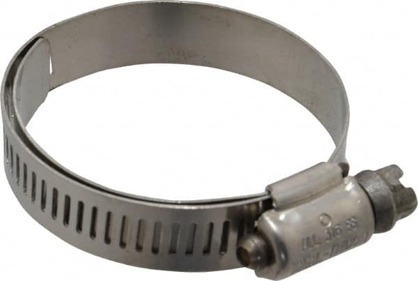 IDEAL TRIDON - SAE Size 24, 1-1/16 to 2" Diam, Stainless Steel Lined Worm Drive Clamp - Material Grade 316 - Makers Industrial Supply