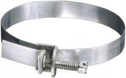 IDEAL TRIDON - SAE Size 64, 1 to 4-1/2" Diam, Galvanized Steel Adjustable Strap Worm Drive Clamp - Makers Industrial Supply