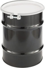 Made in USA - 10 Gallon Cylindrical Carbon Steel Open Head Drum - 17" High x 14" Diam - Makers Industrial Supply