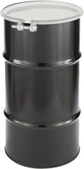 Made in USA - 16 Gallon Cylindrical Carbon Steel Open Head Drum - 27" High x 14" Diam - Makers Industrial Supply