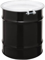 Made in USA - 20 Gallon Cylindrical Carbon Steel Open Head Drum - 19-1/4" High x 18-1/4" Diam - Makers Industrial Supply