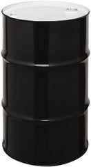 Made in USA - 55 Gallon Black Cylindrical Carbon Steel Tight Head Drum - 33" High x 22-1/2" Diam - Makers Industrial Supply