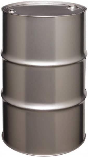 Made in USA - 55 Gallon Cylindrical Stainless Steel Tight Head Drum - 33" High x 22-1/2" Diam - Makers Industrial Supply