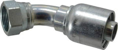 Parker - 1-5/16-12 Female JIC Steel Hydraulic Hose Female JIC Swivel & 45° Elbow & Short Drop - 4,000 psi, -16 Hose Size, 1" Hose Diam, Series 43 - Makers Industrial Supply