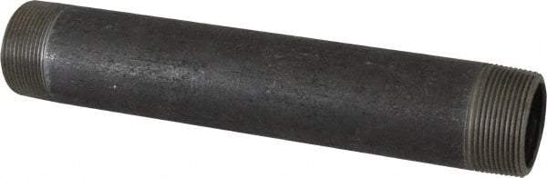 Made in USA - Schedule 80, 1-1/2" Diam x 10" Long Black Pipe Nipple - Threaded - Makers Industrial Supply