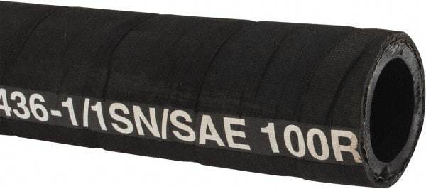 Parker - -20 Hose Size, 1-1/4" ID, 900 psi Work Pressure Hydraulic Hose - Synthetic Rubber, -40°F to 212°F - Makers Industrial Supply