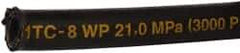 Parker - -8 Hose Size, 1/2" ID, 3,000 psi Work Pressure Hydraulic Hose - 3-1/2" Radius, Synthetic Rubber, -40°F to 212°F - Makers Industrial Supply