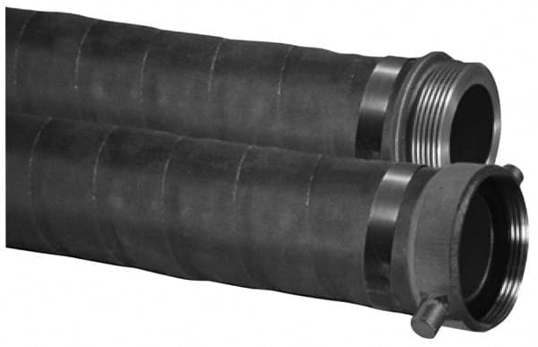 3 Inch Inside x 3-9/16 Inch Outside Diameter, Rubber Liquid Suction and Discharge Hose Black, 20 Ft. Long, 30 Vacuum Rating, 150 psi Working and 600 psi Brust Pressure