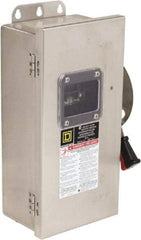 Square D - 30 Amp, 600 VAC/VDC, 3 Pole Nonfused Safety Switch - NEMA 12, 3, 3R, 4 & 4X, 10 hp at 600 VAC, 15 at 600 VDC (Single Phase), 30 hp at 600 VAC, 15 hp at 600 VDC (Triple Phase) - Makers Industrial Supply