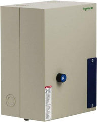 Schneider Electric - 3 Pole, 50 Amp, 120 Coil VAC, Nonreversible Enclosed IEC Motor Starter - 1 Phase Hp: 3 at 120 VAC, 7.5 at 240 VAC, 3 Phase Hp: 15 at 208 VAC, 15 at 230 VAC, 40 at 460 VAC, 40 at 575 VAC - Makers Industrial Supply