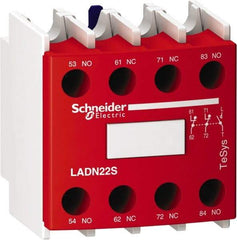 Schneider Electric - Contactor Red Auxiliary Contact Block - For Use with Size 00-2 Contactors and Size 00-2 Starters - Makers Industrial Supply