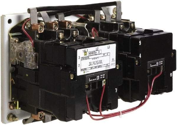 Square D - 3 Pole, 208 Coil VAC at 60 Hz, 18 Amp NEMA Contactor - Open Enclosure, 60 Hz at 208 VAC - Makers Industrial Supply