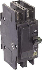 Square D - 15 Amp, 240 VAC, 2 Pole, Panel Mount Miniature Circuit Breaker - 14-2 AWG - Makers Industrial Supply