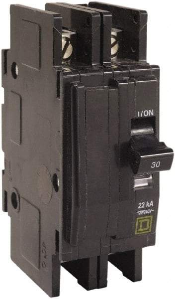 Square D - 25 Amp, 240 VAC, 2 Pole, Panel Mount Miniature Circuit Breaker - 14-2 AWG - Makers Industrial Supply