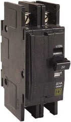 Square D - 15 Amp, 240 VAC, 2 Pole, Panel Mount Miniature Circuit Breaker - 14-2 AWG - Makers Industrial Supply