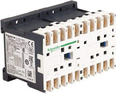 Schneider Electric - 3 Pole, 24 Coil VAC at 50/60 Hz, 12 Amp at 440 VAC, 16 Amp at 690 VAC and 20 Amp at 440 VAC, Reversible IEC Contactor - BS 5424, CSA, IEC 60947, NF C 63-110, RoHS Compliant, UL Listed, VDE 0660 - Makers Industrial Supply