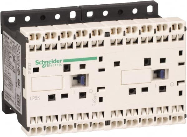 Schneider Electric - 3 Pole, 24 Coil VDC, 16 Amp at 690 VAC, 20 Amp at 440 VAC and 9 Amp at 440 VAC, Reversible IEC Contactor - BS 5424, CSA, IEC 60947, NF C 63-110, RoHS Compliant, UL Listed, VDE 0660 - Makers Industrial Supply