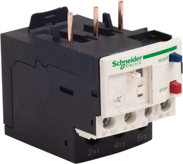 Schneider Electric - 3 Pole, NEMA Size 00-1, 1 to 1.6 Amp, 690 VAC, Thermal NEMA Overload Relay - Trip Class 20, For Use with LC1D09, LC1D12, LC1D18, LC1D25, LC1D32 and LC1D38 - Makers Industrial Supply