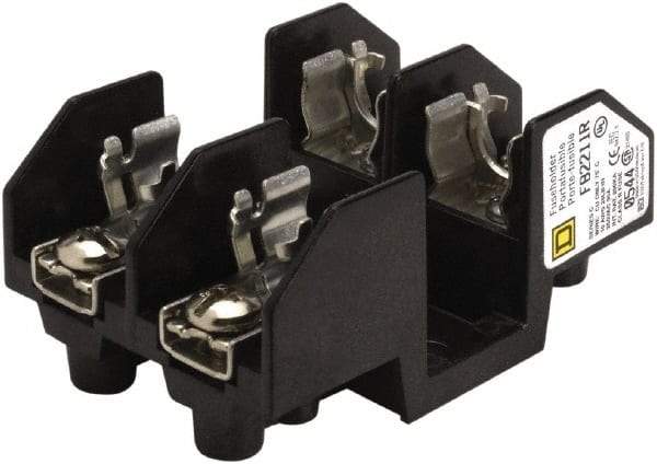 Square D - 2 Pole, 250 Volt, 30 Amp, Surface Mount Fuse Holder - Compatible with R Class Fuse - Makers Industrial Supply