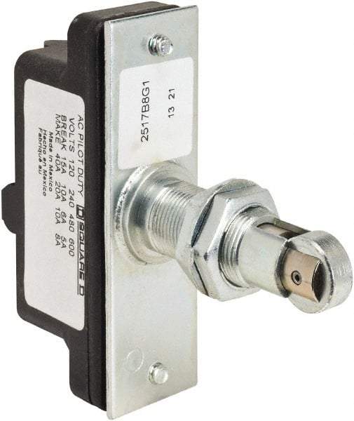 Square D - DPDT, 2NC/2NO, 600 Volt Screw Terminal, Roller Plunger Actuator, General Purpose Limit Switch - 1 NEMA Rating, IP20 IPR Rating, Panel Mount, 1-3/4 Lb. Operating Force - Makers Industrial Supply