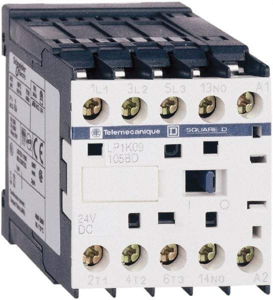 Schneider Electric - 4 Pole, 24 Coil VDC, 20 Amp at 440 VAC, IEC Contactor - BS 5424, CSA, IEC 60947, NF C 63-110, RoHS Compliant, UL Listed, VDE 0660 - Makers Industrial Supply