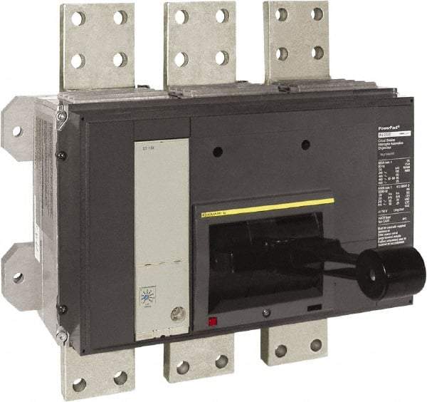 Square D - 1200 Amp, 600 VAC, 3 Pole, Panel Mount Molded Case Circuit Breaker - Electronic Trip, Multiple Breaking Capacity Ratings, 3/0 AWG - Makers Industrial Supply