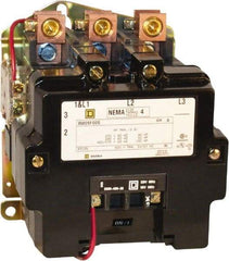 Square D - 2 Pole, 110 Coil VAC at 50 Hz and 120 Coil VAC at 60 Hz, 135 Amp NEMA Contactor - Open Enclosure, 50 Hz at 110 VAC and 60 Hz at 120 VAC - Makers Industrial Supply