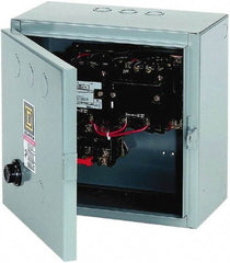 Square D - 220 Coil VAC at 50 Hz, 240 Coil VAC at 60 Hz, 18 Amp, Reversible Enclosed Enclosure NEMA Motor Starter - 3 Phase hp: 3 at 200 VAC, 3 at 230 VAC, 5 at 460 VAC, 5 at 575 VAC, 1 Enclosure Rating - Makers Industrial Supply