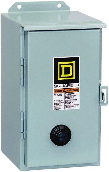 Square D - 110 Coil VAC at 50 Hz, 120 Coil VAC at 60 Hz, 18 Amp, Nonreversible Enclosed Enclosure NEMA Motor Starter - 3 Phase hp: 3 at 200 VAC, 3 at 230 VAC, 5 at 460 VAC, 5 at 575 VAC, 12 Enclosure Rating - Makers Industrial Supply