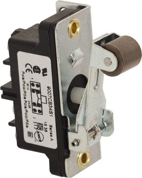 Square D - DPDT, 2NC/2NO, 600 Volt, Screw Terminal, Roller Plunger Actuator, General Purpose Limit Switch - 1 NEMA Rating, IP20 IPR Rating, Bracket Mount, 1/2 Lb. Operating Force - Makers Industrial Supply