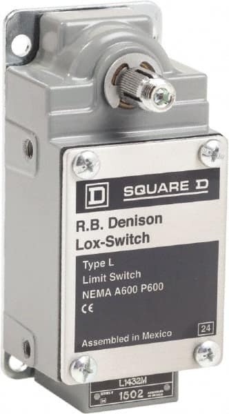 Square D - 10 Amp, NO/NC Configuration, Left Hand Operation, Rope Operated Limit Switch - Automatic Reset, Cable Pull, 600 VAC - Makers Industrial Supply